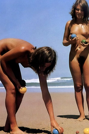 Young nudist girls close by grown-up moms